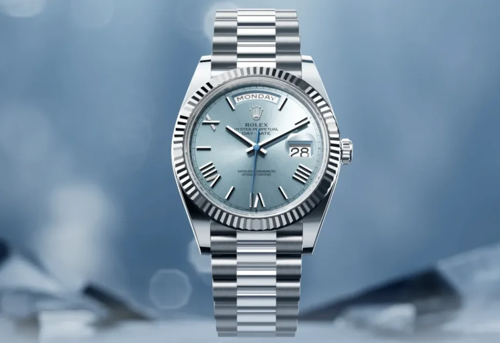 Rolex Day-Date 40 (Platinum with Ice-Blue Dial)